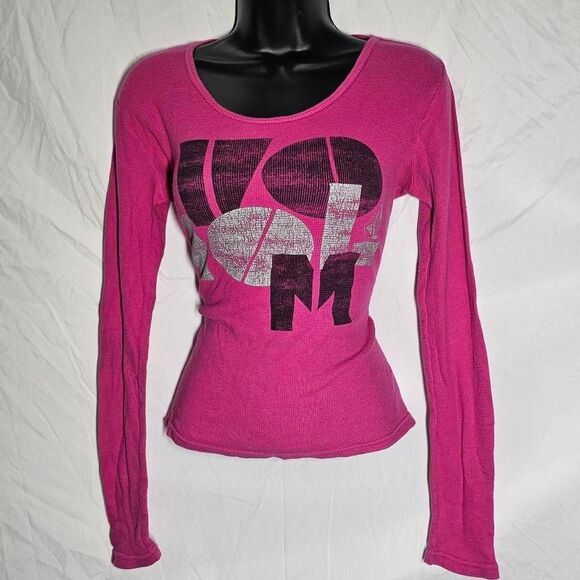 Vintage y2k pink volcom grunge skater long sleeve - Picture 1 of 4